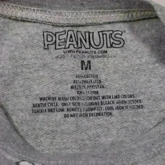 PEANUTS Woodstock Flowers Graphic Print Long Sleeve Crew Neck Sweatshirt Women M - Picture 5 of 8